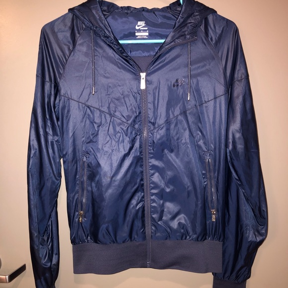 Nike | Jackets & Coats | Nike Sportswear Navy Blue Rain Jacket Medium ...